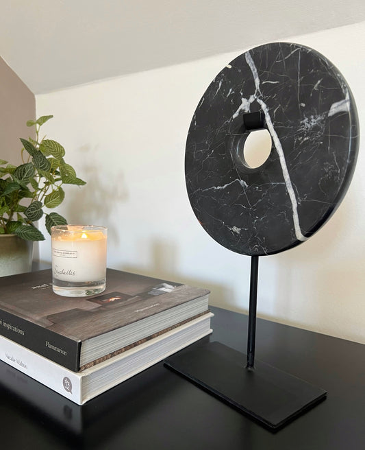 Noir Marble Disc Stand