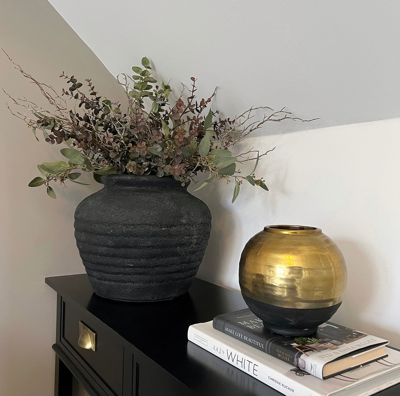 Aura Gold Sphere Vase