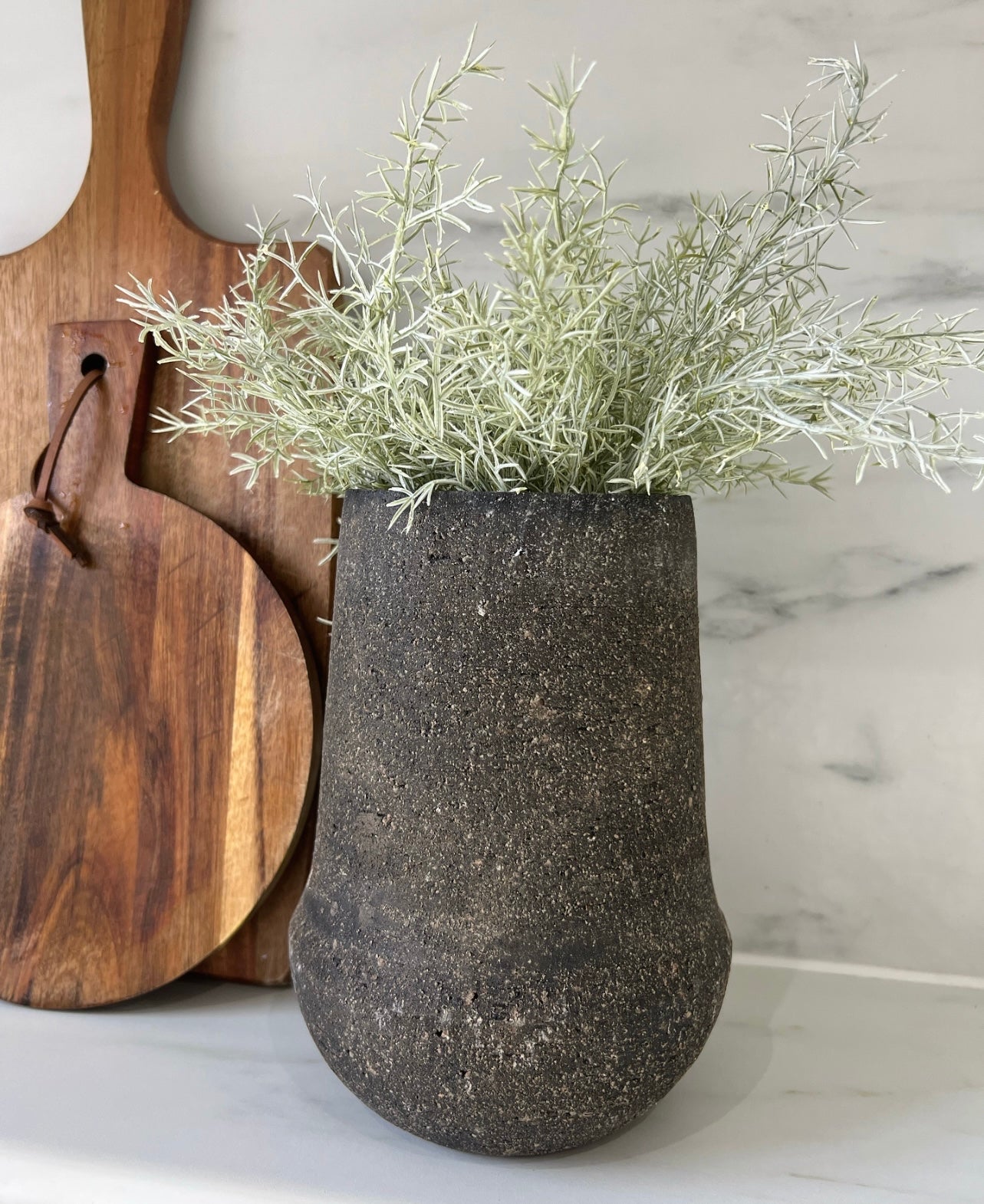 Noto Textured Concrete Vase