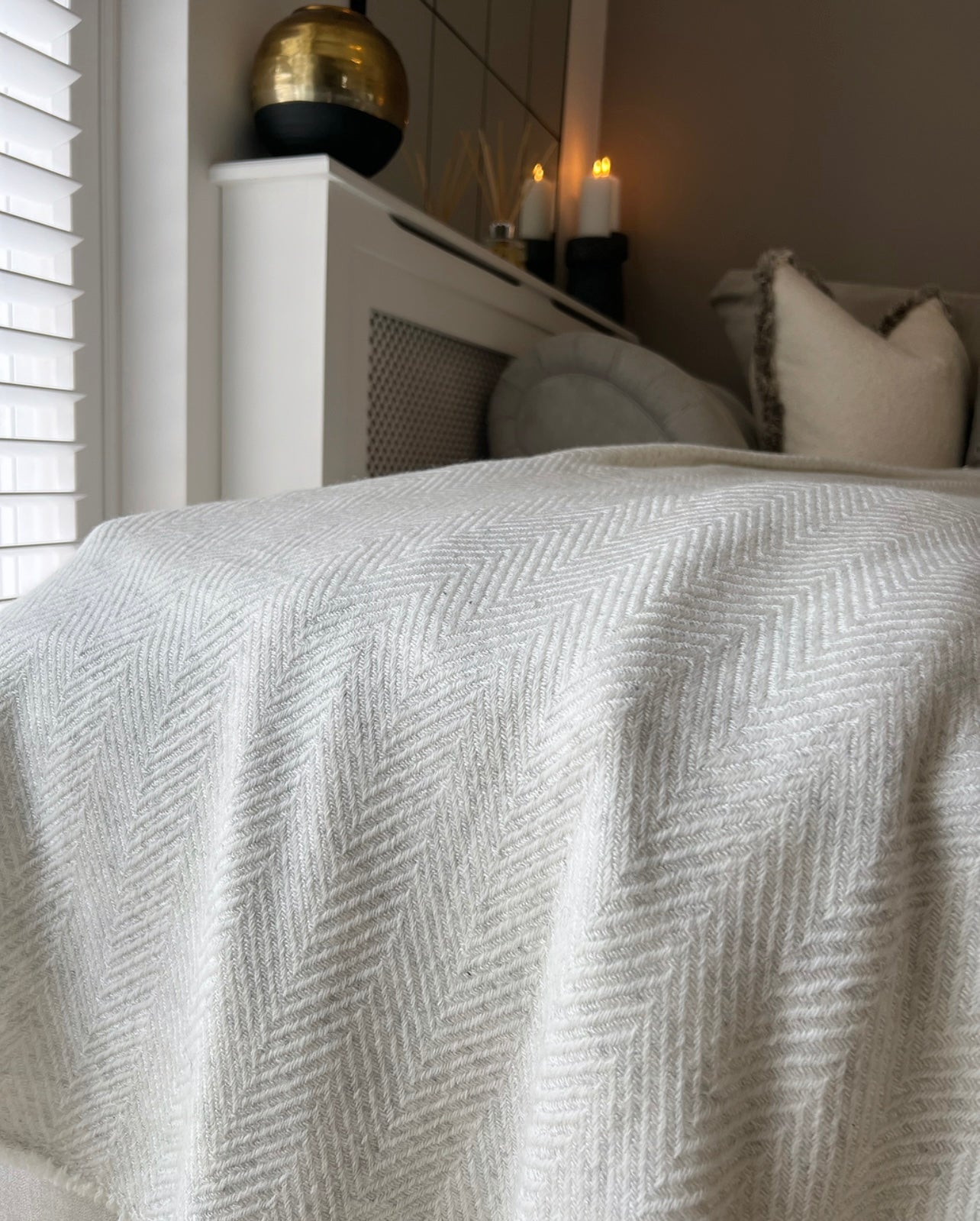 Belgrave Cashmere Herringbone Blanket