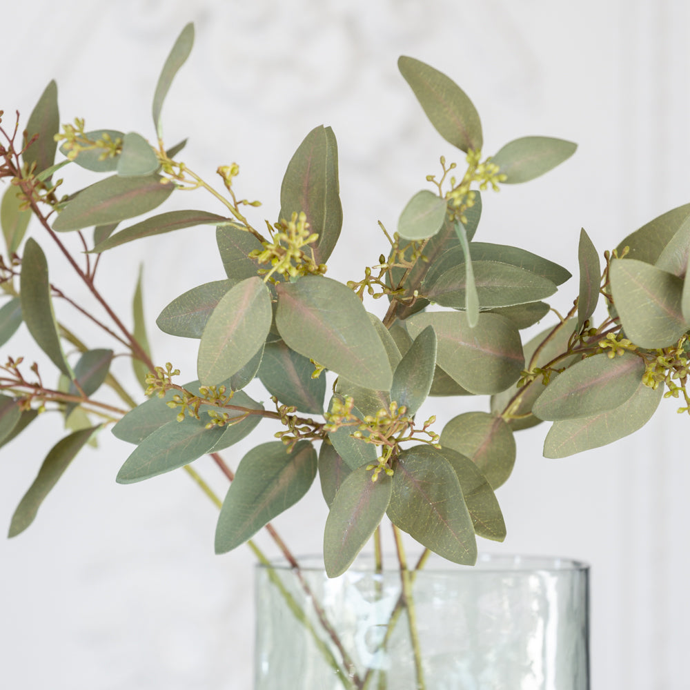 Faux Eucalyptus Seeded Spray (Two Stems)